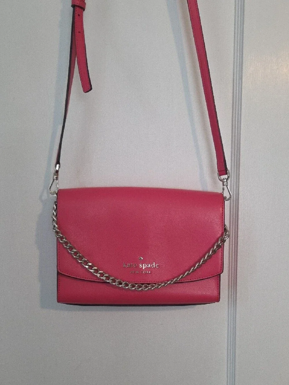 kate spade Pink Leather Flap Crossbody Bag